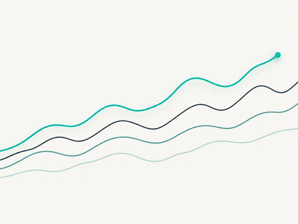 Trend lines rising over time